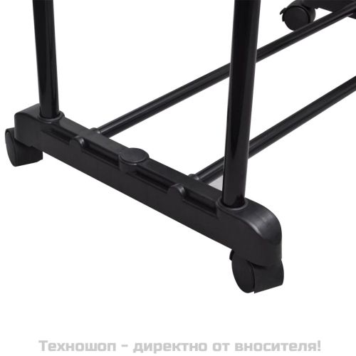 Регулируеми стойки за дрехи, 2 бр, 2 релси