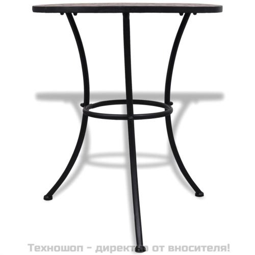 Бистро комплект, 3 части, керамични плочки в цвят теракота