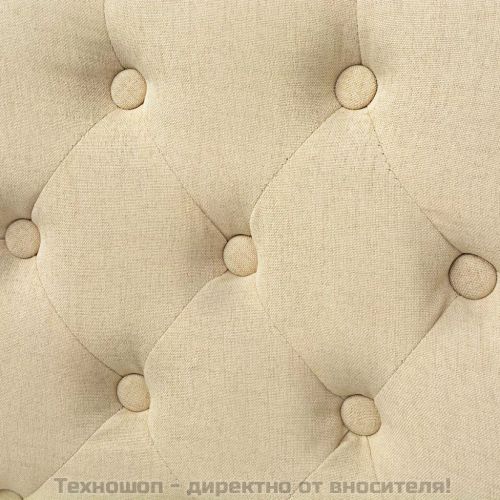 Трапезни столове, 6 бр, кремави, плат