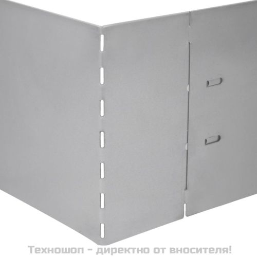 Бордюрни ленти, 20 бр, поцинкована стомана, 100x20 см