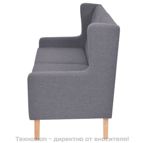 Комплект дивани от 2 части текстил сив