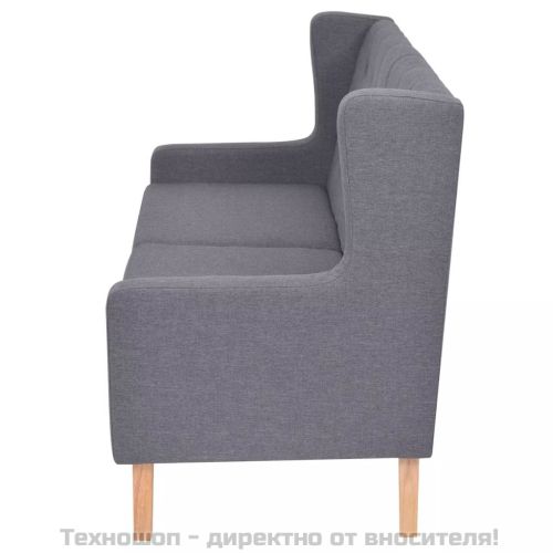 Комплект дивани от 2 части текстил сив