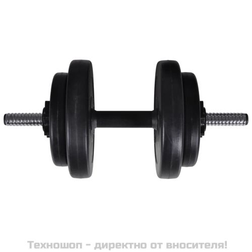 Комплект лежанка с щанга и дъмбели, 60,5 кг