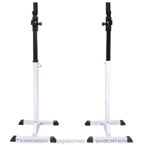 Стойка за клекове с щанга и дъмбели, 60,5 кг
