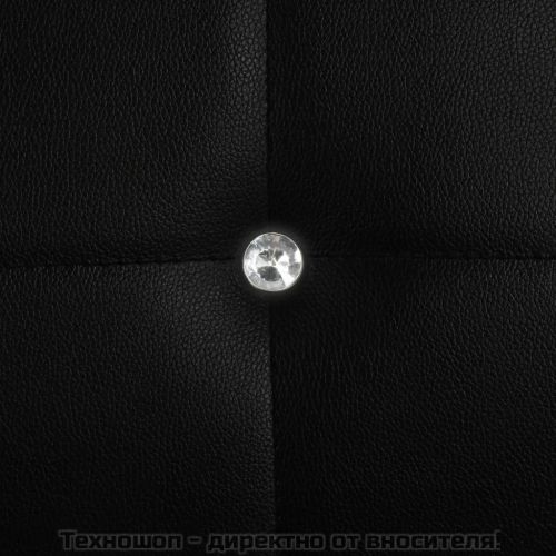 Трапезни столове, 6 бр, черни, изкуствена кожа