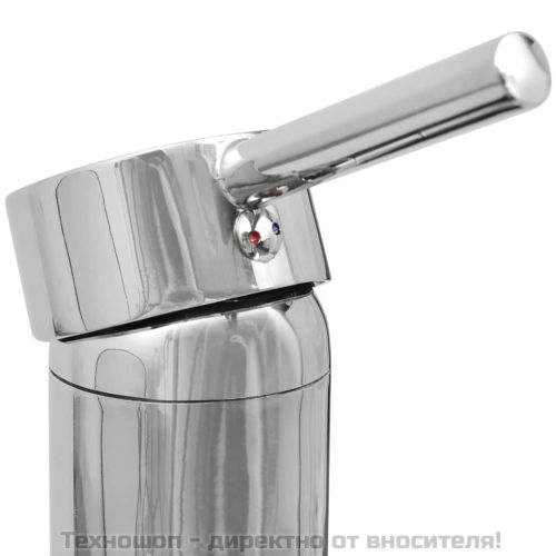 Мивка за баня със смесител, керамична, кръгла, бяла