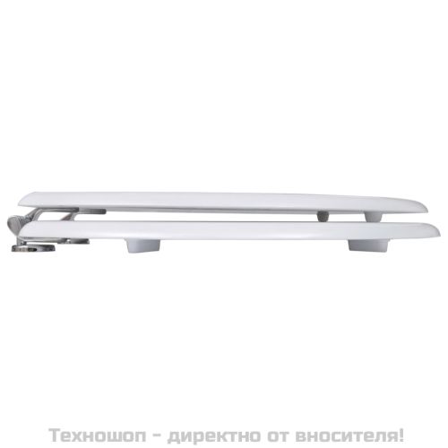 Тоалетни седалки с капаци, 2 бр, МДФ, бели