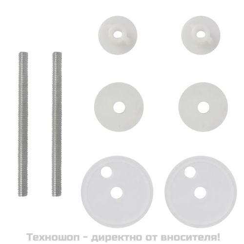 Тоалетни седалки с капаци, 2 бр, МДФ, бели