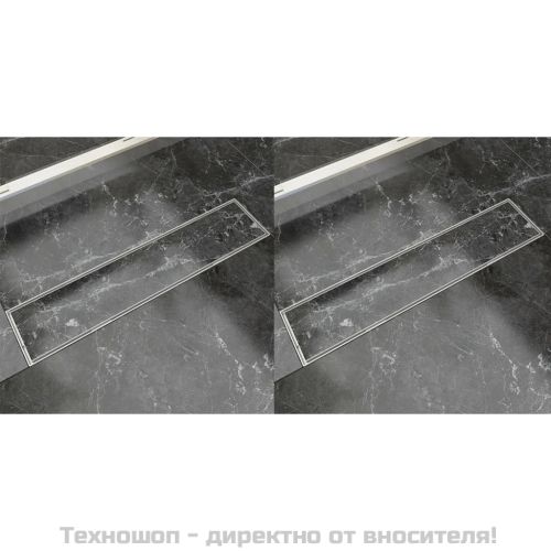 Линейни сифони, 2 бр, 530x140 мм, неръждаема стомана
