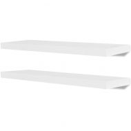 Стенни рафтове, 4 бр, бели, 80 см