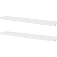 Стенни рафтове, 4 бр, бели, 120 см