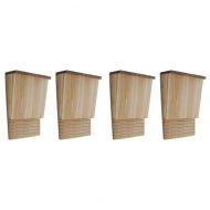 276009 Bat Houses 4 pcs 22x12x34 cm Wood (2x41293)