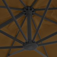 Алуминиев градински чадър, с преносима основа, таупе