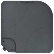 Алуминиев градински чадър, с преносима основа, таупе