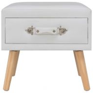 Нощни шкафчета, 2 бр, бели, 40x35x40 см, изкуствена кожа