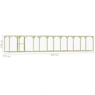 Клетка за пилета, 1,5x9x1,5 м, импрегниран бор