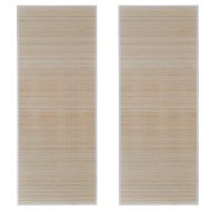 Правоъгълни естествени бамбукови килими 2 бр 120x180 см