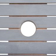 Градински трапезен комплект, 7 части, акация масив, сив