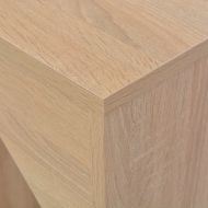 Бар маса с подвижен рафт, дъб, 138x39x110 см