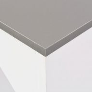 Бар маса с подвижен рафт, бяла, 138x39x110 см