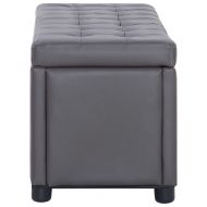 Табуретка ракла, 87,5 см, сива, изкуствена кожа