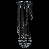 Полилей с кристали, сребрист, спираловиден, G9