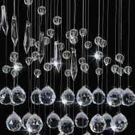 Полилей с кристали, сребрист, спираловиден, G9