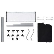 Кош за сортиране на пране с 3 торби, черен, стомана