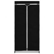 Гардероби, 2 бр, черни, 75x50x160 см