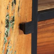 ТВ шкаф, 120x30x40 cм, регенерирано дърво масив и стомана