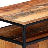 Страничен шкаф 60x35x76 см масивно регенерирано дърво и стомана