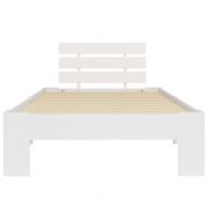 Рамка за легло, бяла, бор масив, 100х200 см
