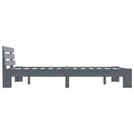 Рамка за легло, сива, бор масив, 140x200 см