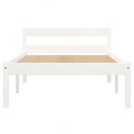 Рамка за легло, бяла, бор масив, 90х200 см