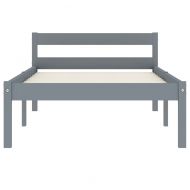 Рамка за легло, сива, бор масив, 90х200 см