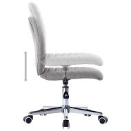 Трапезни столове, 2 бр, светлосиви, текстил