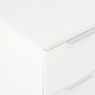 Бюфет, бял гланц, 60x35x80 см, инженерно дърво