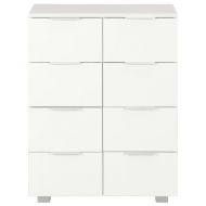 Бюфет, бял гланц, 60x35x80 см, инженерно дърво