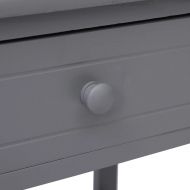 Нощни шкафчета, 2 бр, сиви, 40x29x42 см, дърво от пауловния