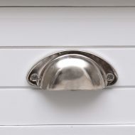 Странична маса, бяла, 40x40x40 см, дърво от пауловния