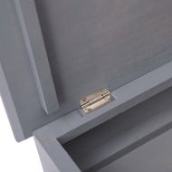 Шкаф за обувки, сив, 50x28x58 см, дърво от пауловния