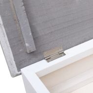 Шкаф за обувки, сив, 50x28x98 см, дърво от пауловния