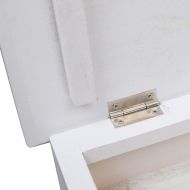 Шкаф за обувки, бял, 50x28x98 см, дърво от пауловния