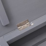 Шкаф за обувки, сив, 50x28x98 см, дърво от пауловния