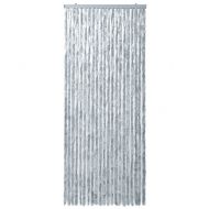 Завеса против насекоми, бяло и сиво, 90x220 см, шенил