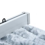 Завеса против насекоми, бяло и сиво, 90x220 см, шенил