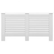 Параван за радиатор, бял, 152x19x81,5 см, МДФ