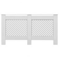 Параван за радиатор, бял, 152x19x81,5 см, МДФ