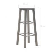 Бар табуретки, 2 бр, антрацит, МДФ