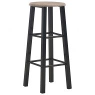 Бар табуретки, 2 бр, черни, МДФ